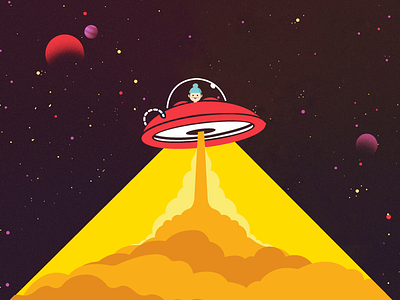 Spaceship illustrations flat illustration space spaceship vector