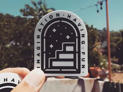 Imagination Having Fun fun illustration imagination portal stars sticker stickermule