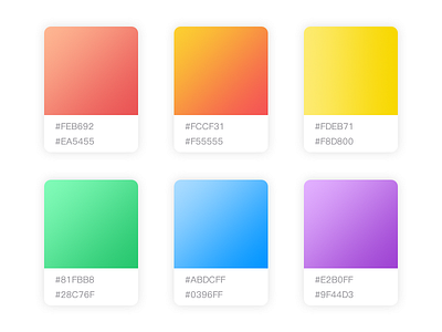 Gradients blue color grabient gradient green orange purple red web yellow