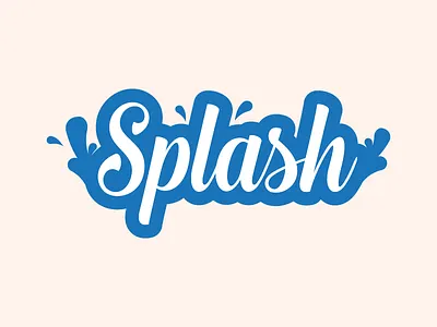 Splash logo splash typography vector water