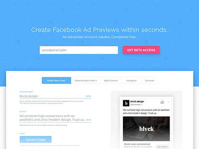 Facebook Ad Preview Creator ads austria blue facebook flat material media pink social