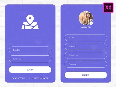 Log In & Sign Up Screen app ui login login ui register register ui sign in sign up sign up ui user interface