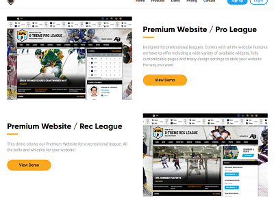 Demos Page baseball basketball football hockey lacrosse soccer