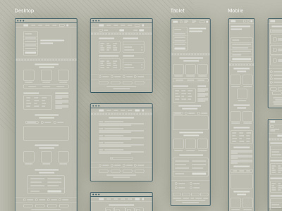 Responsive Layout interface layout platform prototype ui ux webdesign wireframe