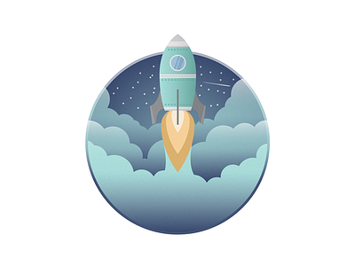 Rocket gradients rocket shooting star smoke stars vector