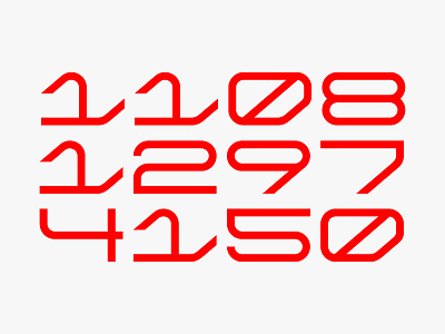 Numbers. Almost Done digits font linear monospaced numbers numerals type