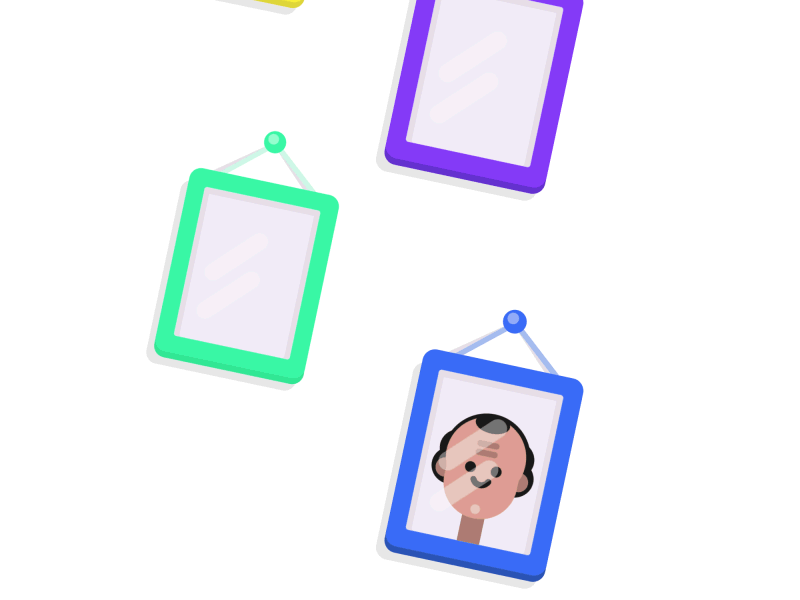 Living picture frames animation characters frames loop motion picture whoop