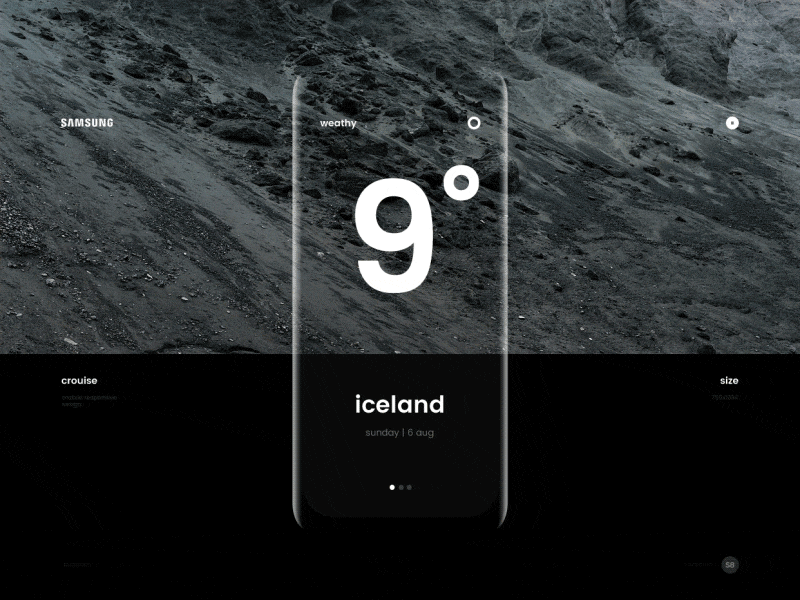 Samsung : weather ads colour minimalistic mobile poster samsung ui design ux