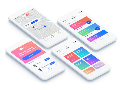 Bidapp Concept bid app bright color colorful minimal design ui ux