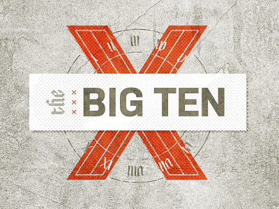 The Big Ten biblical church graphic design numerals sermon ten texture typography x