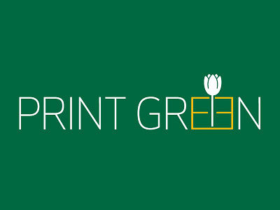 Print Green Logo branding flower logo printing sustainability