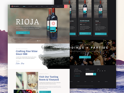 Vin Santo - A Winery & Vineyard Theme homepage index landing template ui vineyard web website winery