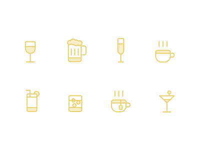 Barnaby Icon Set app barnaby beverage beverages icon icon set icons icons set illustration mobile app ui ux