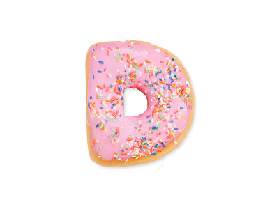 Donut alphabet donut illustration letter lettering pink sprinkles sweet