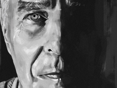 man portrait digital painting draw drawing grayscale illustration photoshop portrait wacom