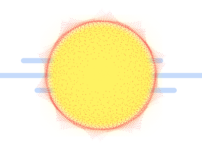 Sun dots glow light quick sun warmup