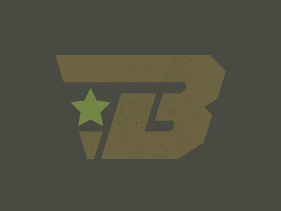 Big Supplement "B" Fitness Logo army branding camo fitness icon logo mark military star supplement texture woodland