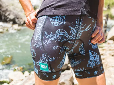 Mermaids & Rad Pyramid kits for Squid Bikes action sports science fiction bike cyclocross identity kits logo mermaids patterns rad repeating pattern surface design squid bikes