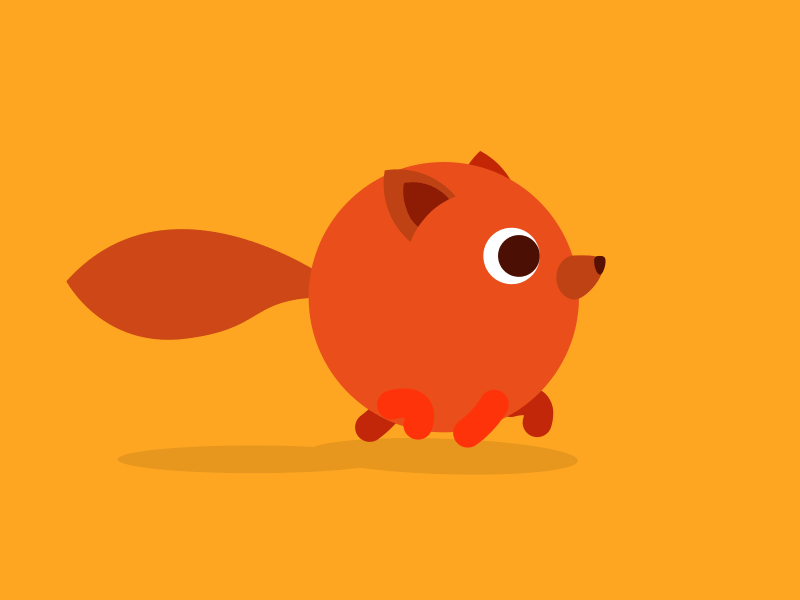 Fox 2d after effects animal animation character flat fox illustration loop motion graphics