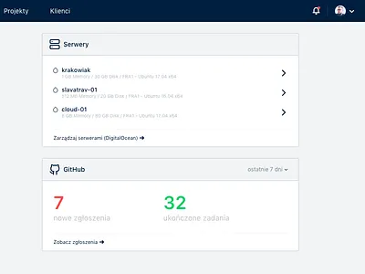 Widgets app dashboard interface project management ui web app webapp widget