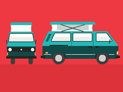 Vanlife - 1980s VW illustration vanlife vw