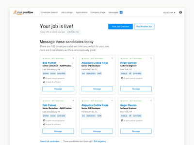 Published Job card jobs publish recruiting sourcing ui ux web