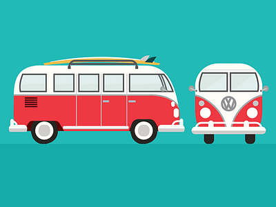 Vanlife - 1960s VW illustration vanlife vw