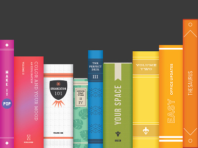 Books books color illustration rainbow reading