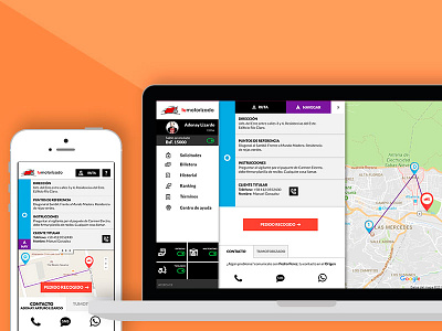 Tumotorizado's Messengers Web app app courier delivery messengers tracking ui ux web app