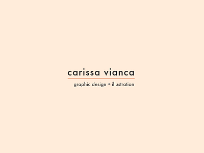 Personal Identity branding carissa vianca graphic design identity illustration personal personal identity