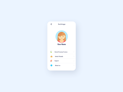 #094 -Settings 100 day ui design challenge cute daily ui illustration settings ui user profile ux uxui design