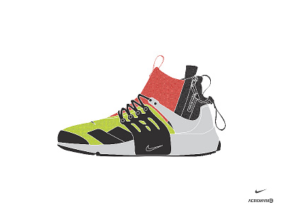 Nike Air Presto X ACRONYM acronym collaboration illustration kicks nike presto shoes sneakerhead
