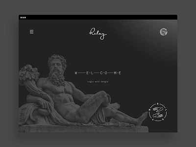 Relay Welcome page black dark dither gods hands landingpage relay web zeus