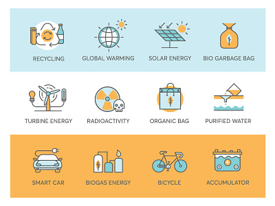 Environment Icons environment flat design icon icons set