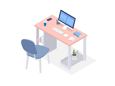 office illustration office work