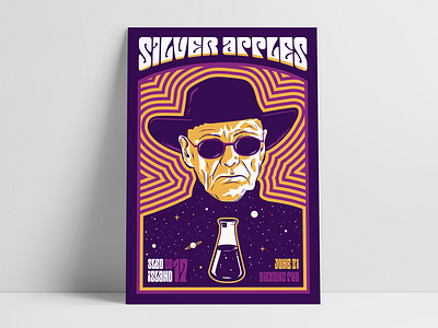 Silver Apples Gig Poster calgary design edmonton festival gig illustration island music portrait poster psychedelic sled