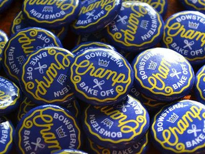 Bake Off Champ Pins badge bake bakeoff bowstern champ pin spatula whisk