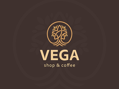 Logo Vega Shop brand design healthy ilustration life logo design star tree vector