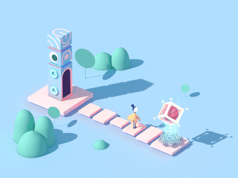 Hello Dribbble 3d animation first shot hello dribbble jonyfang monument