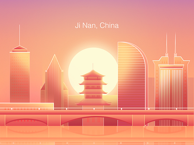 Dribbble sunset