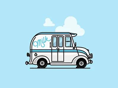 Milk Truck clouds milk milk truck retro truck