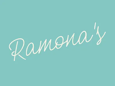 Ramona's custom type elegant hand drawn lettering monoline script simple