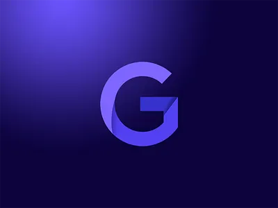 G g google illustrator initial letter logo shadow