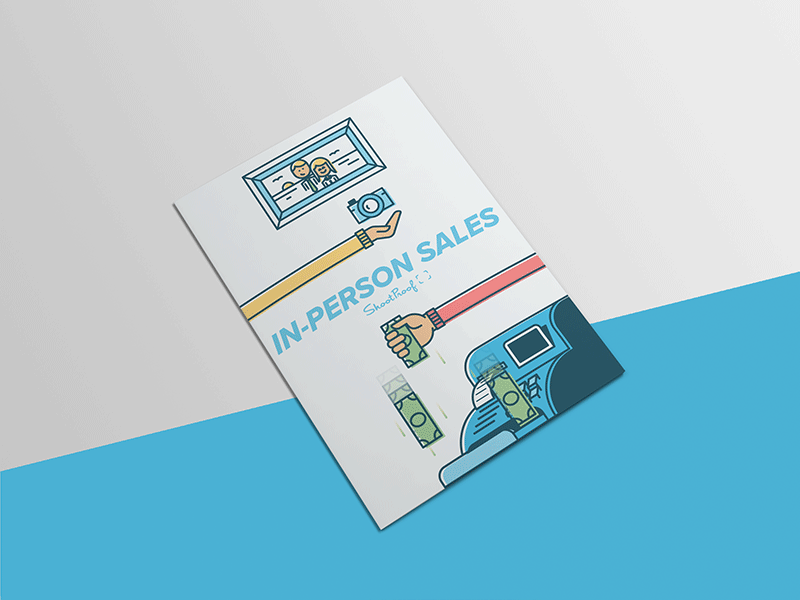 In-Person Sales animation cash frame icons marketing mockup money photography sales
