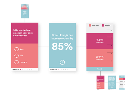 Full Screen Interactive Quiz Mobile Flow interaction mobile quiz ui ux wireframe