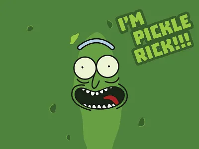 Pickle Rick illustration pickle rick and morty