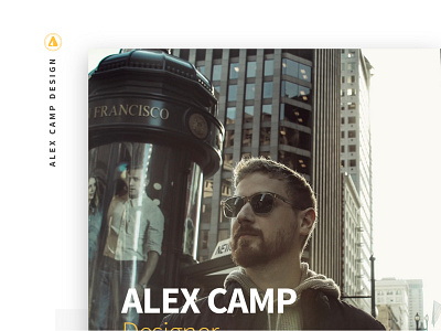 Alex Camp Design - website alex camp design designer portfolio sf yellow