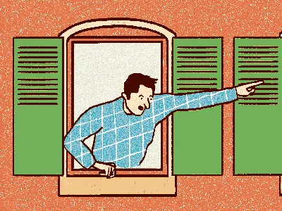 Pointing at the window art boy dessin digital drawing illustration photoshop pointing window