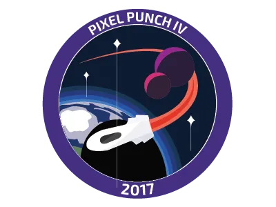 Mission Patch illustration patch pixel punch space