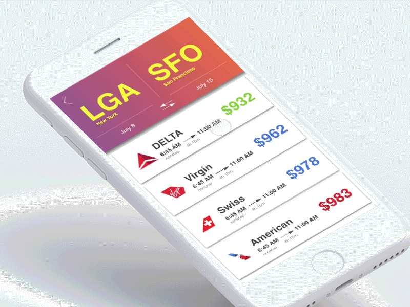 Flight Ui Short 3 animation app design icon interface ios logo type typography ui ux vector